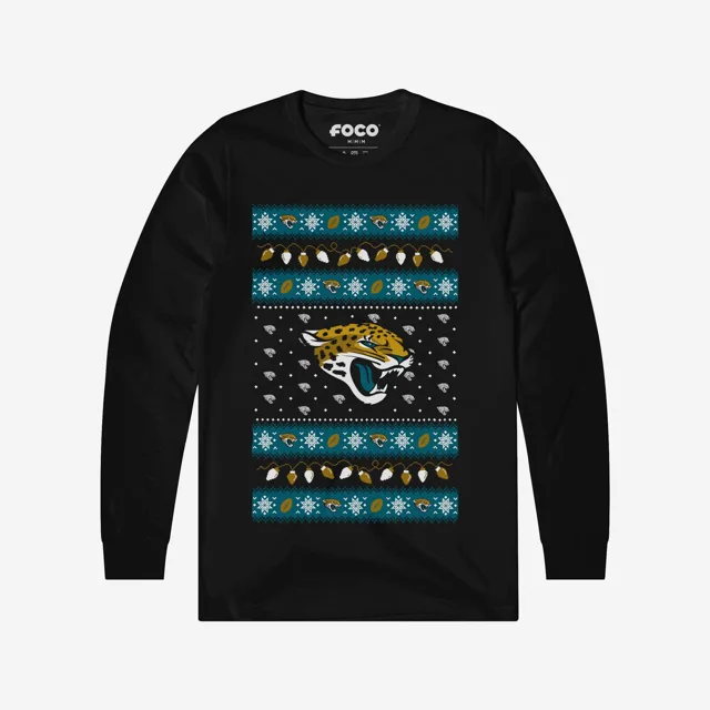 Jacksonville Jaguars Pull à manches longues Holiday Lights
