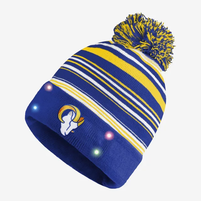 Bonnet lumineux à rayures horizontales Los Angeles Rams