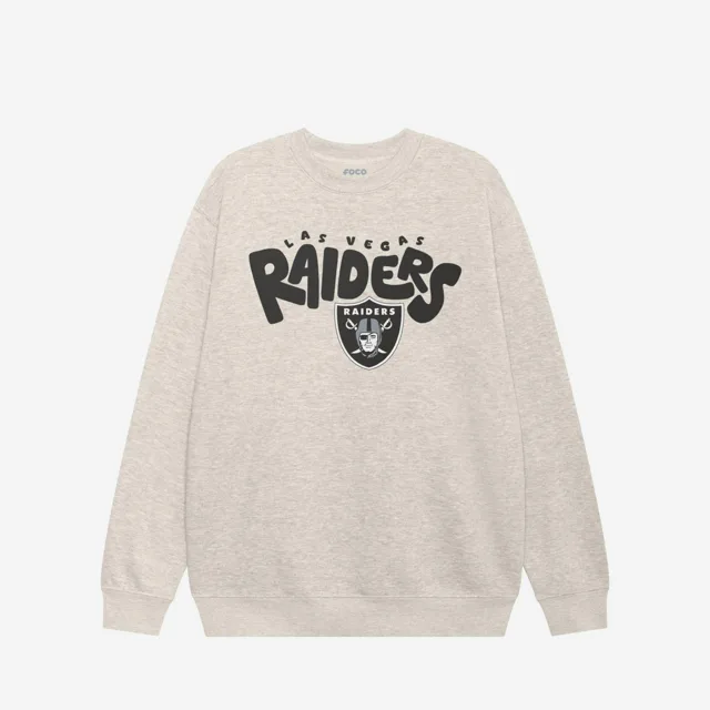 Sweat-shirt à col rond bulle Las Vegas Raiders