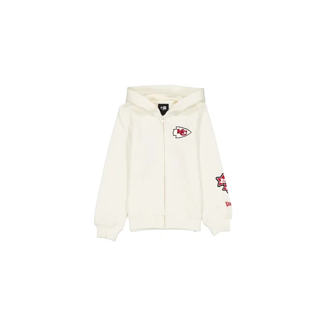 Kansas City Chiefs Sweat à capuche zippé blanc chromé pour fille