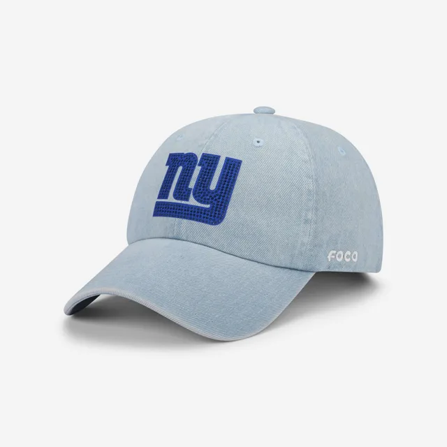 New York Giants Casquette décontractée en denim avec logo strass