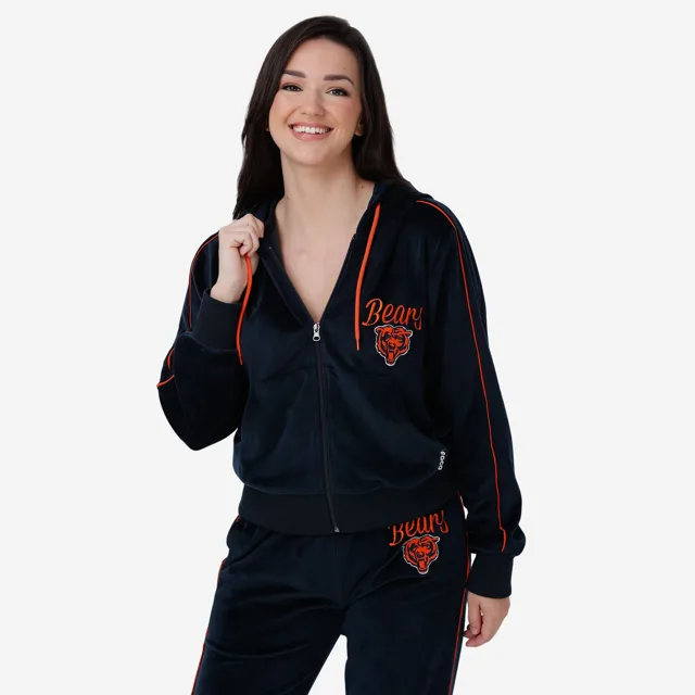 Chicago Bears Haut zippé en velours pour femme