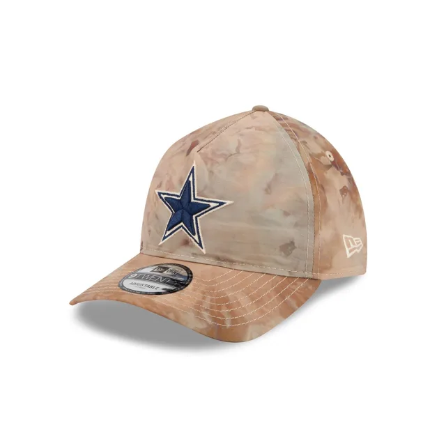 Dallas Cowboys Chapeau réglable en nylon lavé marron 9TWENTY A-Frame