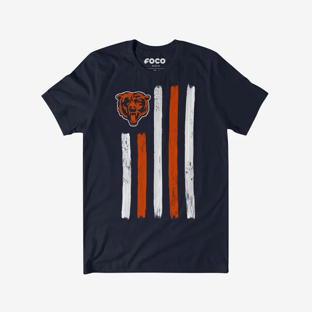 Chicago Bears T-shirt drapeau coup de pinceau