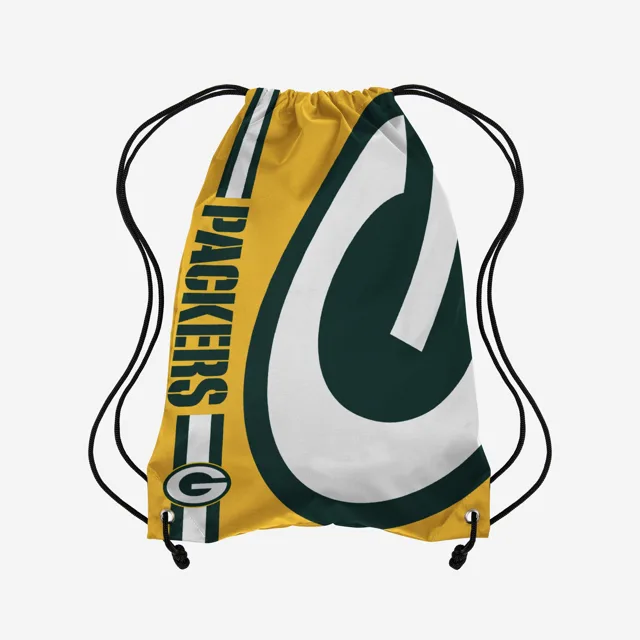 Green Bay Packers Sac à dos à cordon de serrage avec grand logo de couleur alternative jaune