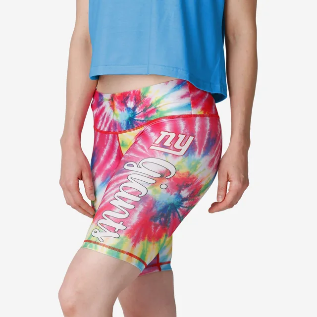 New York Giants Short de vélo tie-dye pour femme