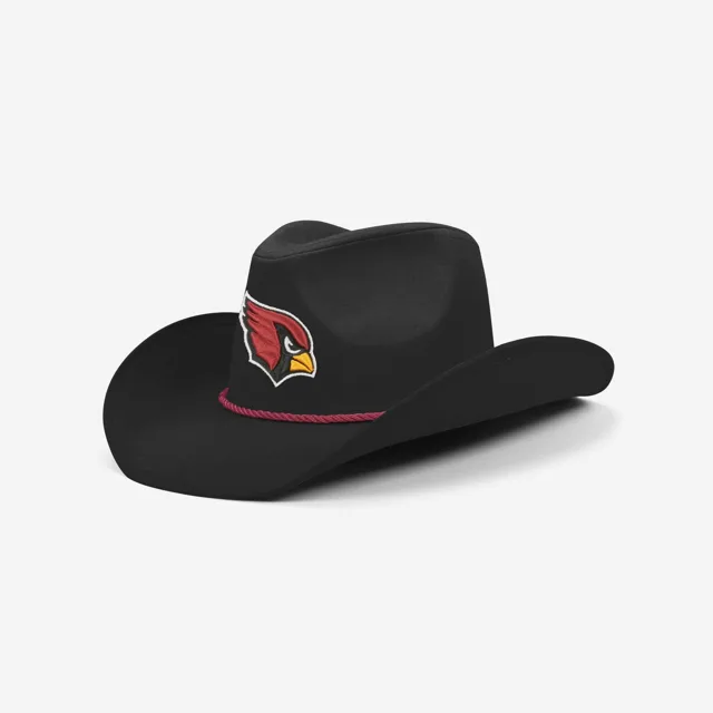 Chapeau de cowboy noir Arizona Cardinals