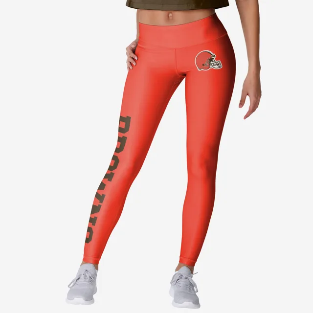 Cleveland Browns Legging solide avec gros mot pour femme