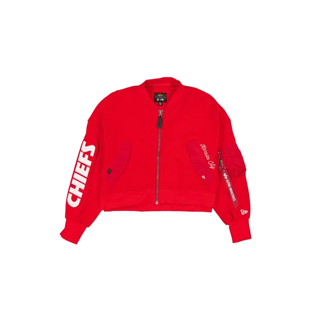 Alpha Industries x Kansas City Chiefs Veste polaire courte zippée rouge pour femme