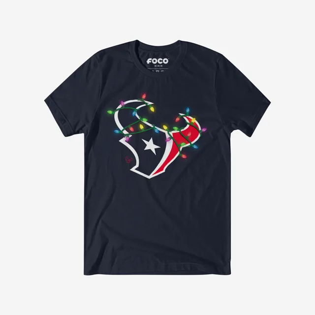 Houston Texans T-shirt avec logo principal Holiday Lights