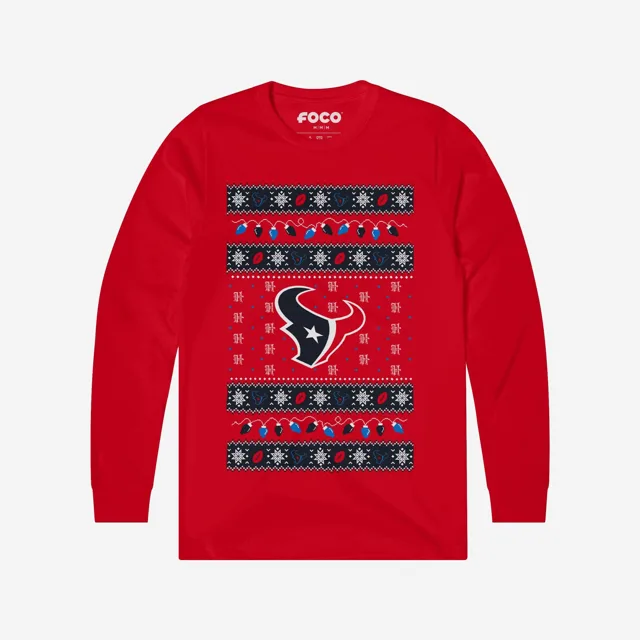 Houston Texans Pull à manches longues Holiday Lights