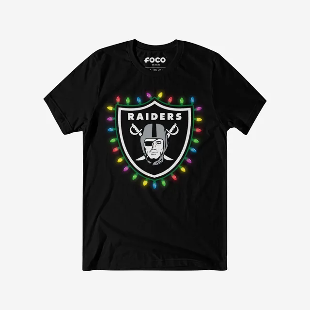 Las Vegas Raiders T-shirt avec logo principal Holiday Lights