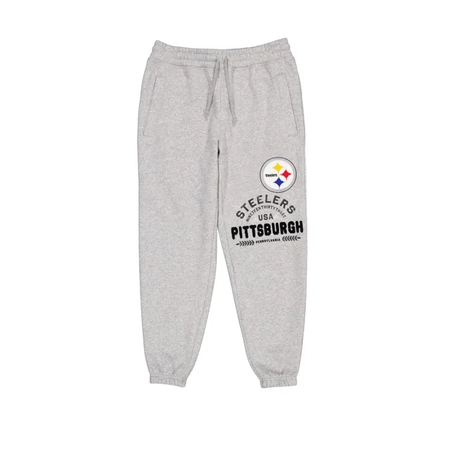 Pittsburgh Steelers Pantalon de survêtement universitaire gris chiné