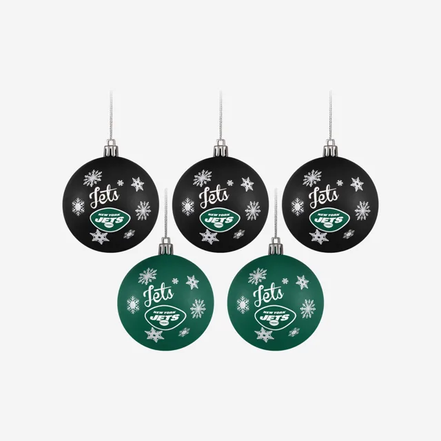 New York Jets Lot de 5 boules incassables