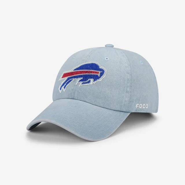 Buffalo Bills Casquette décontractée en denim avec logo strass