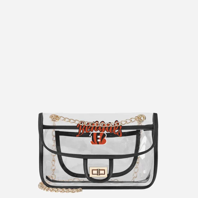 Cincinnati Bengals Sac à bandoulière transparent avec chaîne