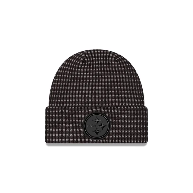 Pittsburgh Steelers 2026 Sideline Bonnet en tricot noir à revers pour temps froid
