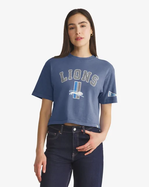 Detroit Lions HISTORIQUE ELMORE BIEN PORTÉ '47 HEAVY SLUB TEE FEMME