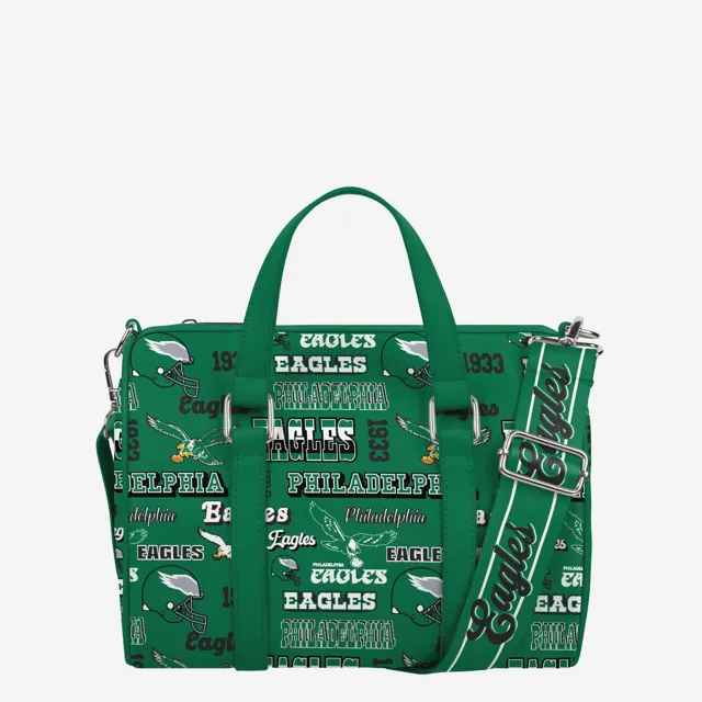 Philadelphia Eagles Sac tonneau moyen en nylon à imprimé rétro Kelly Green Repeat