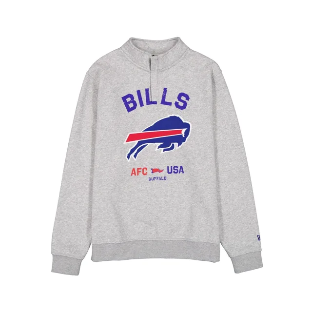 Buffalo Bills Quart Zip Gris Chiné