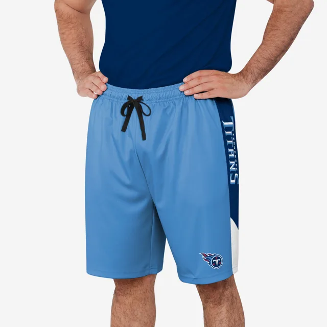 Short d'entraînement à rayures latérales Tennessee Titans