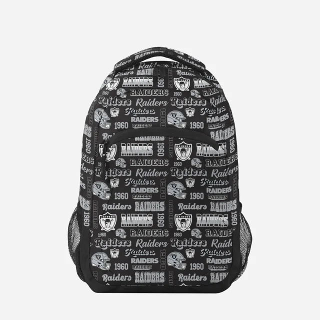 Las Vegas Raiders Répétez le sac à dos d'action d'impression rétro