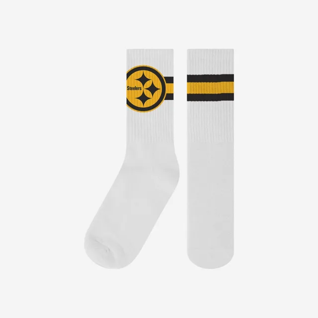 Chaussettes blanches avec logo principal Pittsburgh Steelers