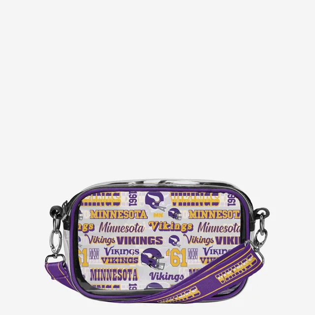 Minnesota Vikings Répéter Sac à bandoulière transparent à imprimé rétro