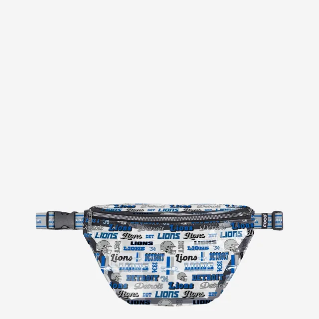 Detroit Lions Répétez le sac banane transparent à imprimé rétro