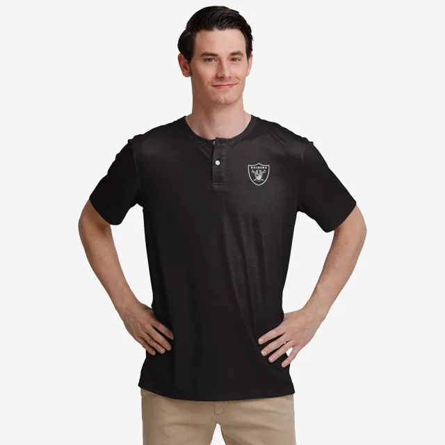 Las Vegas Raiders Solid Team Logo Henley à manches courtes