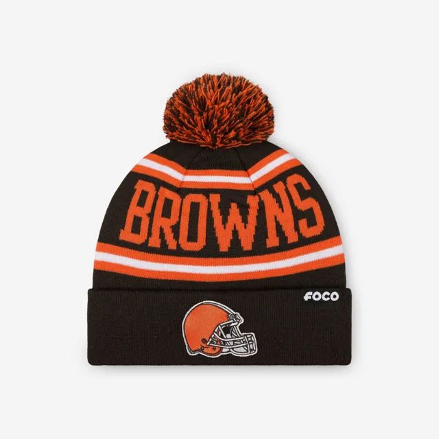 Bonnet à pompon avec logo principal Cleveland Browns