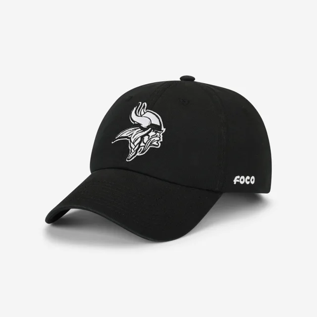 Casquette décontractée noire et blanche Minnesota Vikings