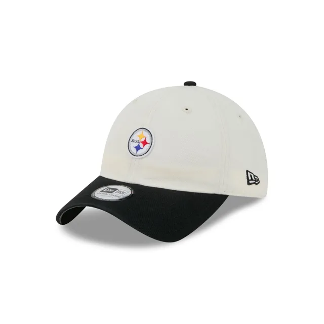 Pittsburgh Steelers Mini Logo Chrome Blanc Chapeau réglable classique décontracté