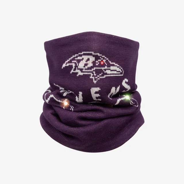 Baltimore Ravens Écharpe guêtre en tricot lumineuse