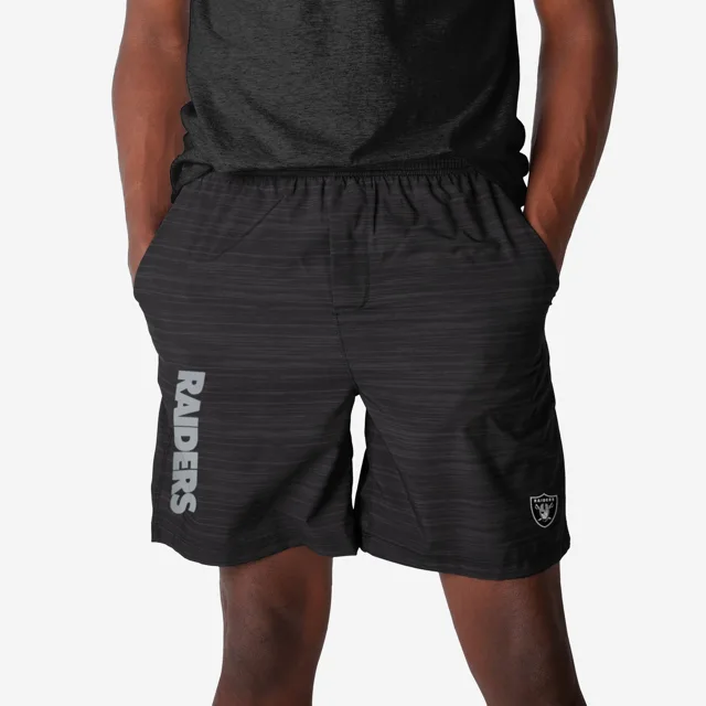 Las Vegas Raiders Short doublé tissé noir chiné