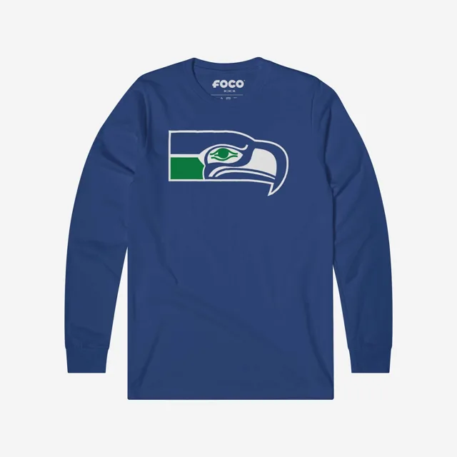 Seattle Seahawks 1976 T-shirt à manches longues avec logo rétro