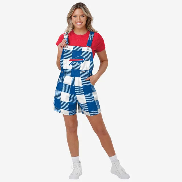 Buffalo Bills Salopette à bretelles à carreaux pour femme