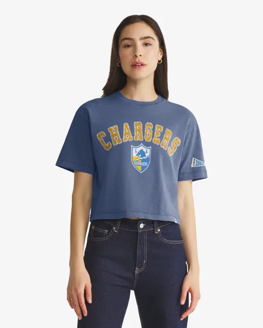 Los Angeles Chargers HISTORIQUE ELMORE BIEN PORTÉ '47 HEAVY SLUB TEE FEMME