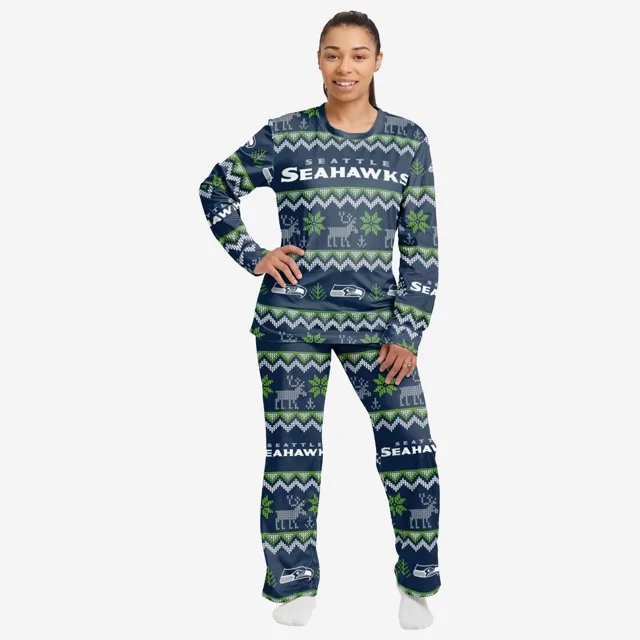 Seattle Seahawks Pyjama de vacances en famille à motif laid pour femme