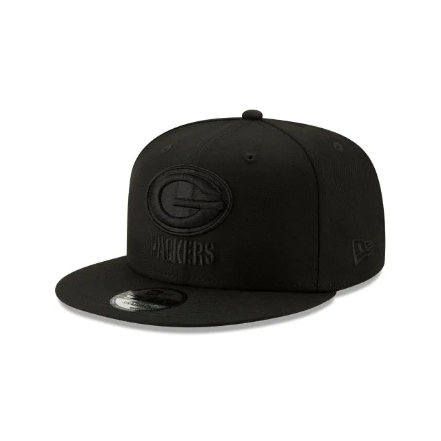 Green Bay Packers Casquette Snapback 9FIFTY basique noir sur noir
