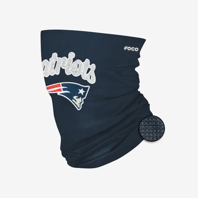 New England Patriots Écharpe guêtre gaufrée à paillettes