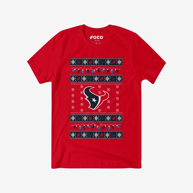 Houston Texans T-shirt pull lumières de Noël