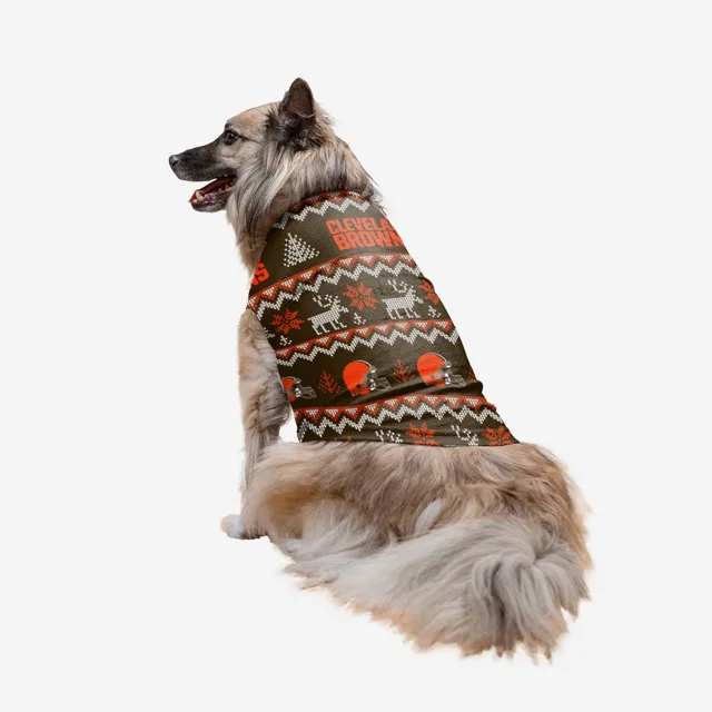 Cleveland Browns Pull moche pour vacances en famille pour chiens