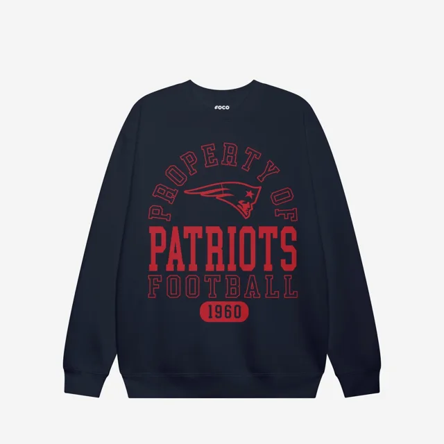 New England Patriots Propriété du sweat-shirt à col rond