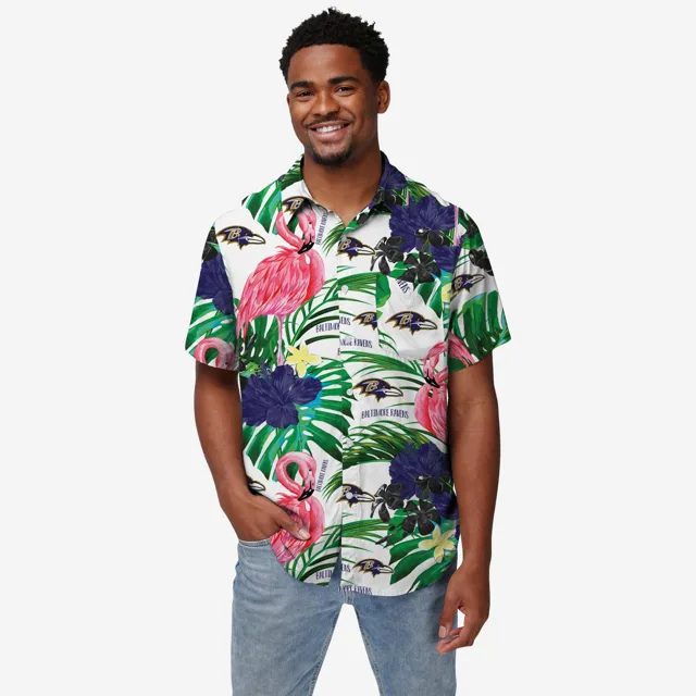 Baltimore Ravens Chemise boutonnée flamant rose