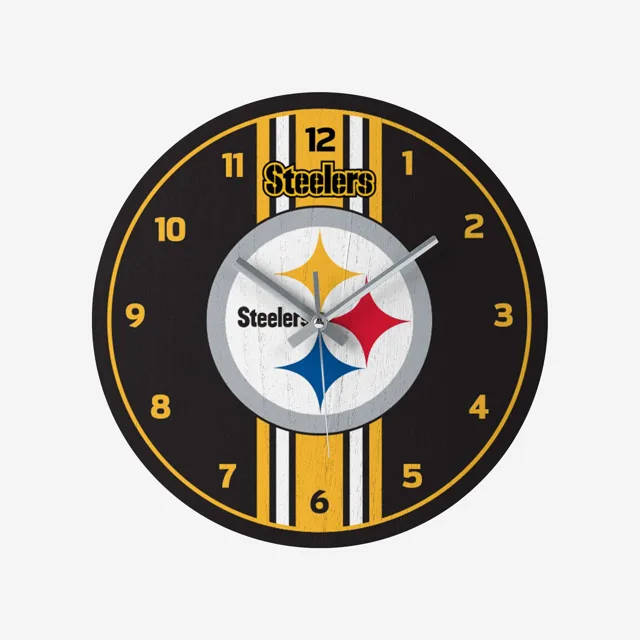 Horloge à rayures de l'équipe Pittsburgh Steelers