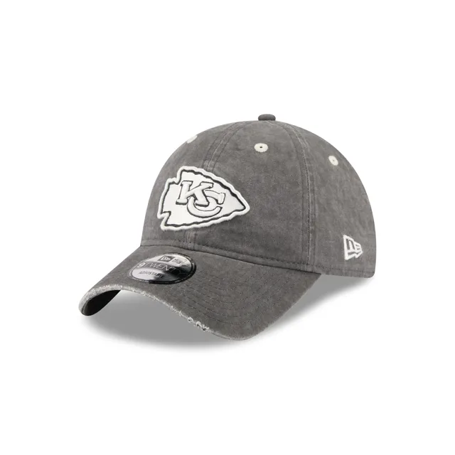 Kansas City Chiefs Chapeau réglable en coton noir lavé 9TWENTY