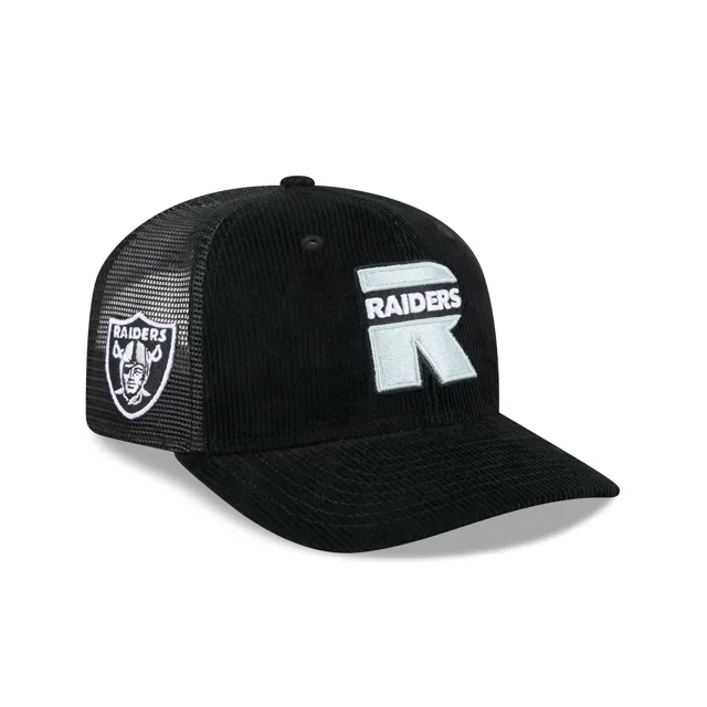 Las Vegas Raiders Casquette de camionneur en velours côtelé Deceptor 9SEVENTY