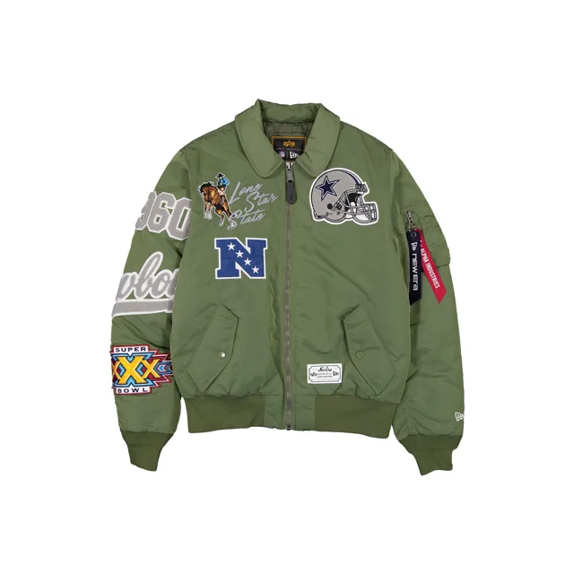 Veste de vol Alpha Industries x Dallas Cowboys Sage Green MA-1