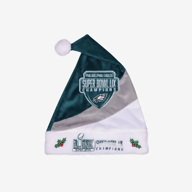 Chapeau de Père Noël Philadelphia Eagles Champions du Super Bowl LIX